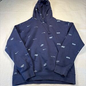 Nike Men's Navy Logo‎ Hoodie